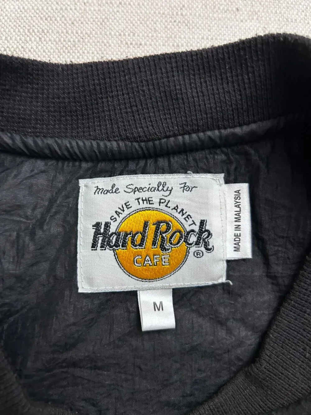 Hard Rock Cafe Taipei Fleece Vest Men's M Black Full Zip Embroidered Logo